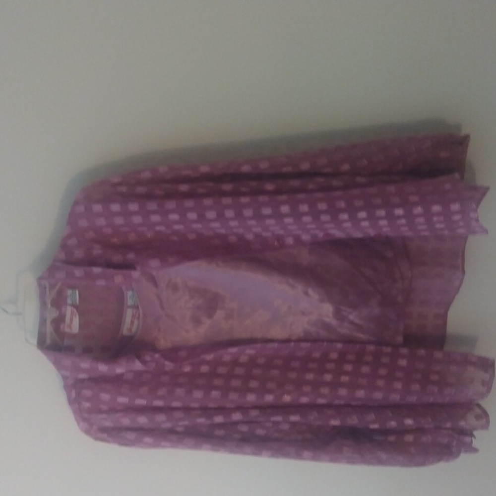 Size 2X purple top with attached satin looking tank